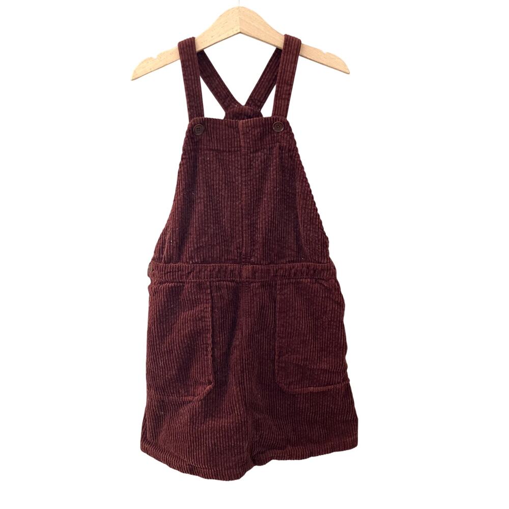Zara Girls Corduroy Pinafore Overall Dress Cedar Brown 9-10